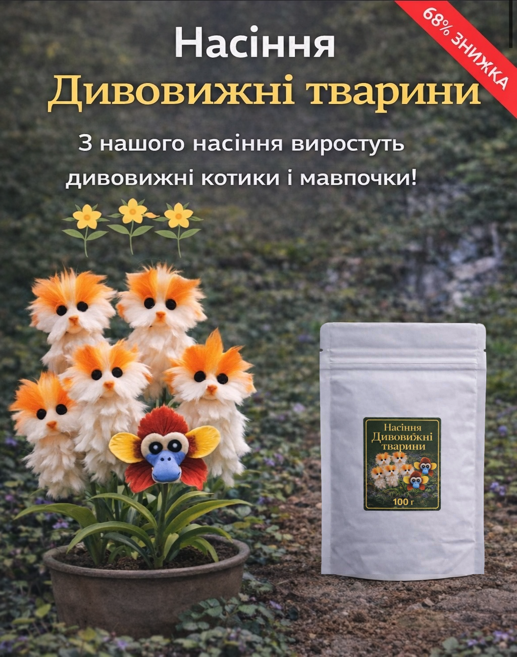 🌱 Насіння «Дивовижні тварини»