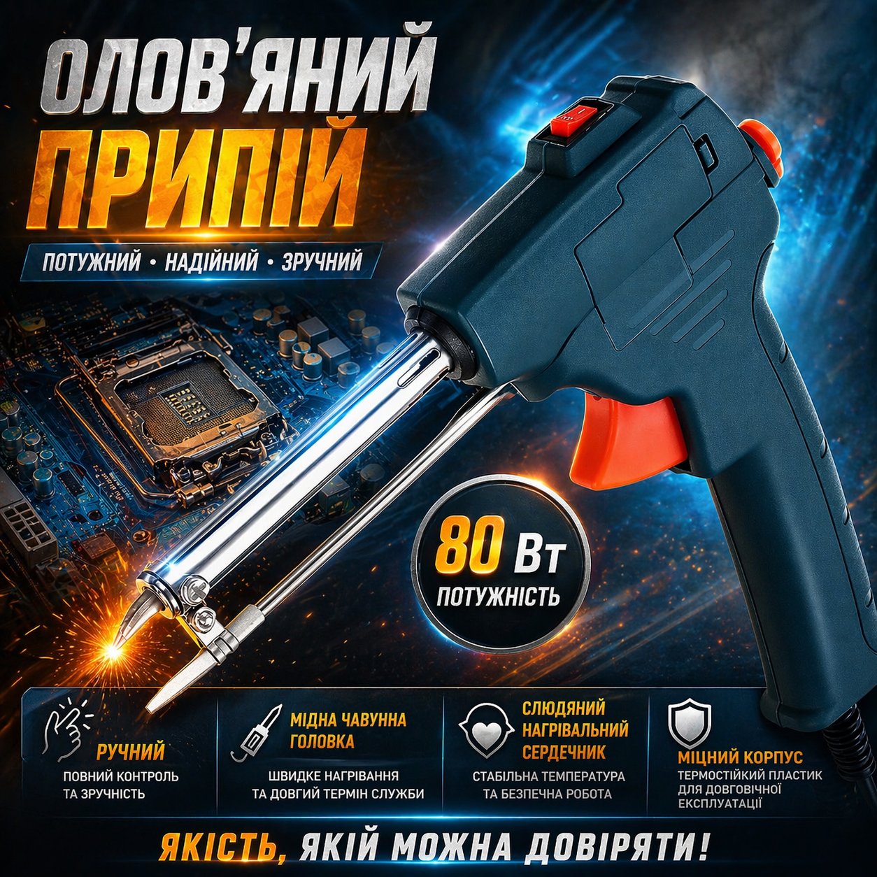 ПАЯЛЬНИК 6В1 НА 80ВТ 