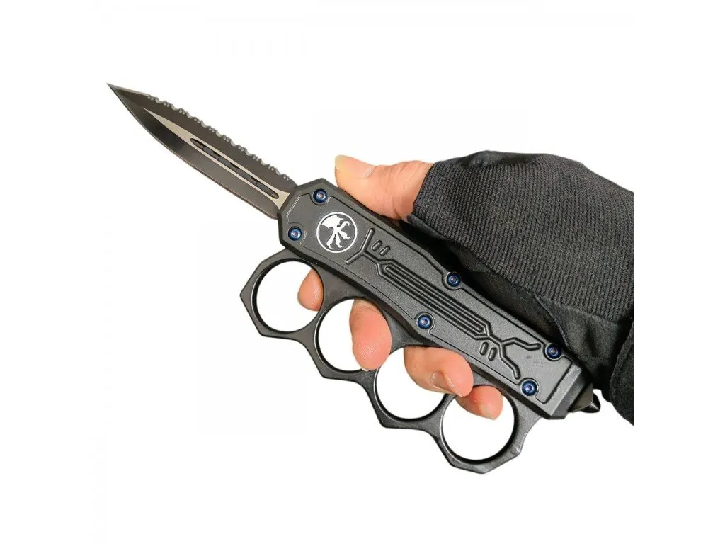Кастет-ніж Microtech із серрейторним лезом